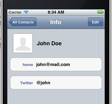 iOS Contacts, Apple