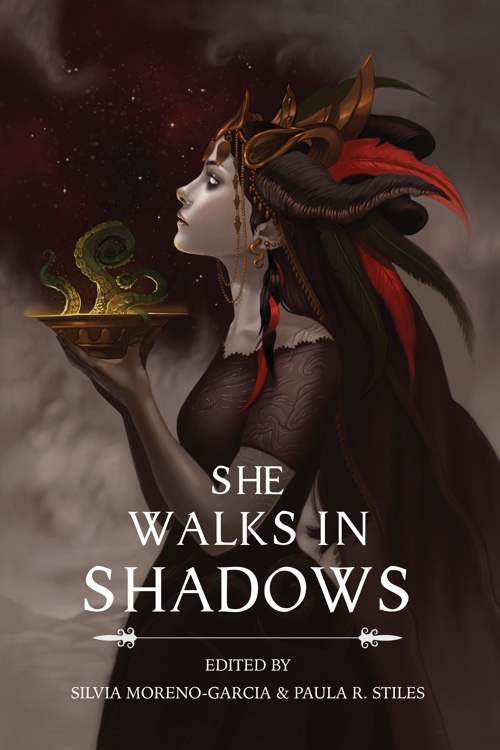 Couverture She Walks in Shadows, image Innsmouth Free Press
