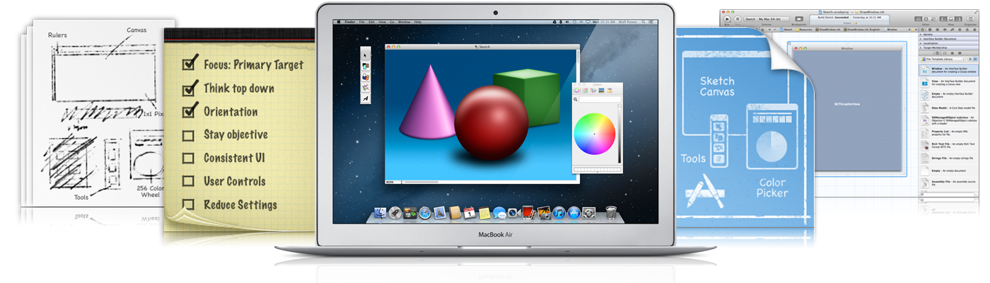 « Start Developing Mac Apps Today », illustration Apple