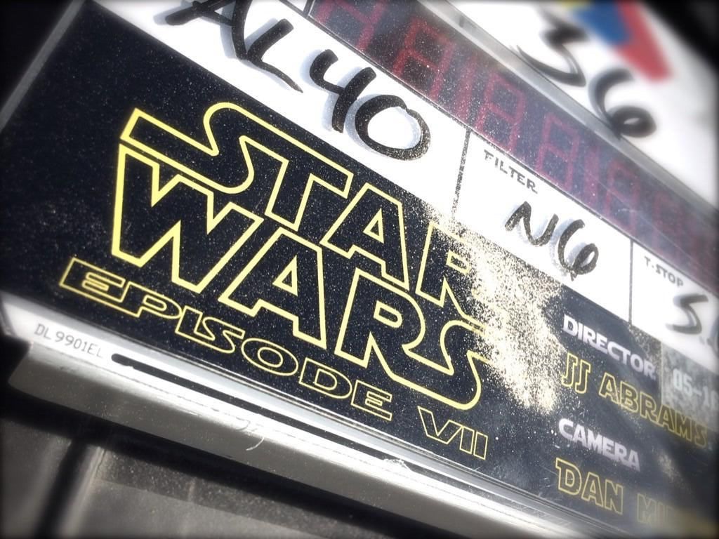 Clap pour la première journée du tournage de Star Wars: The Force Awakens, photo Lucasfilm