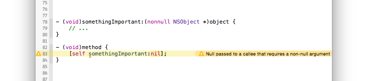 Détection nonnull avec Xcode