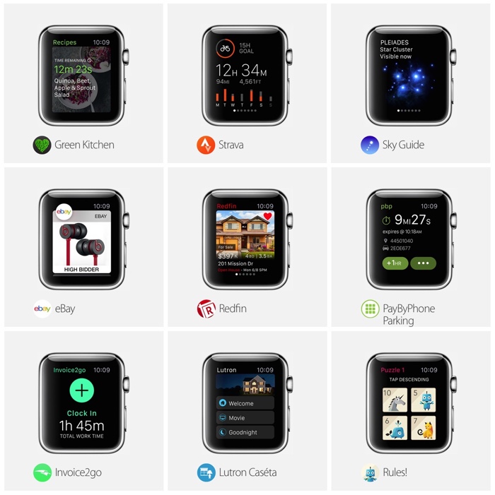 Apps WatchKit, image Apple