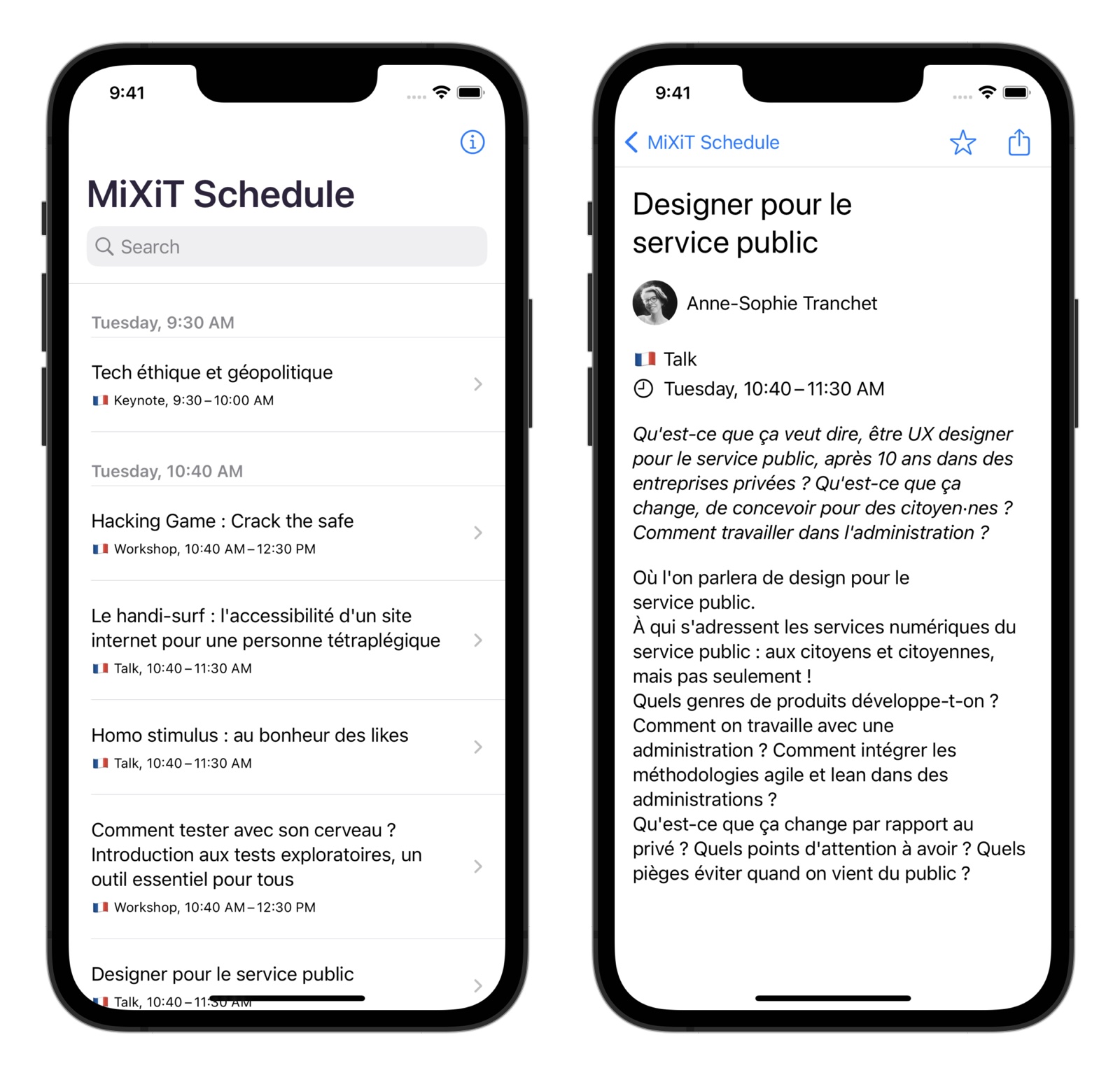 MiXiT pour iPhone avec SwiftUI