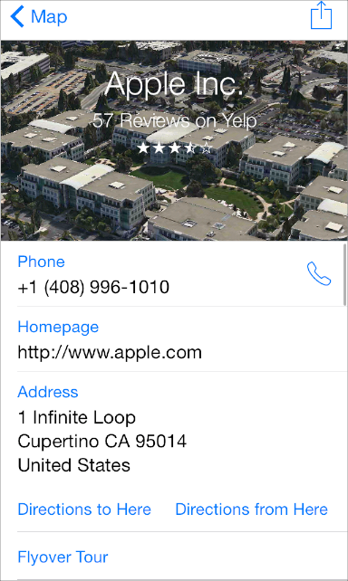iOS Maps, Apple iOS HIG