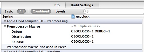 Xcode : préprocesseur